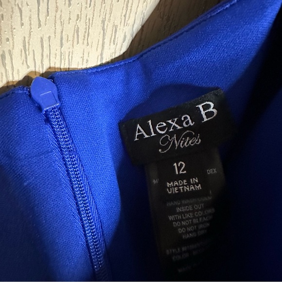 Alexa B Nites Blue Formal Floor Length Gown 12 - Picture 8 of 13